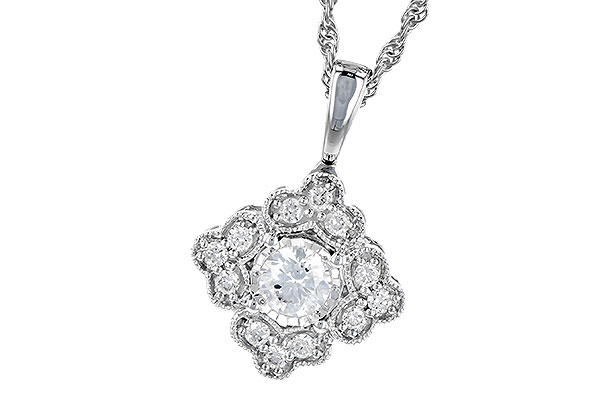 H282-31793: NECKLACE .15 BR .25 TW