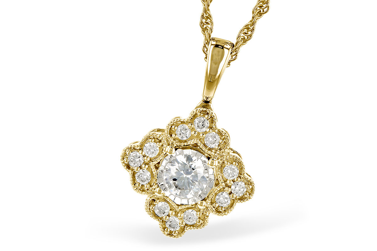 H282-31793: NECKLACE .15 BR .25 TW