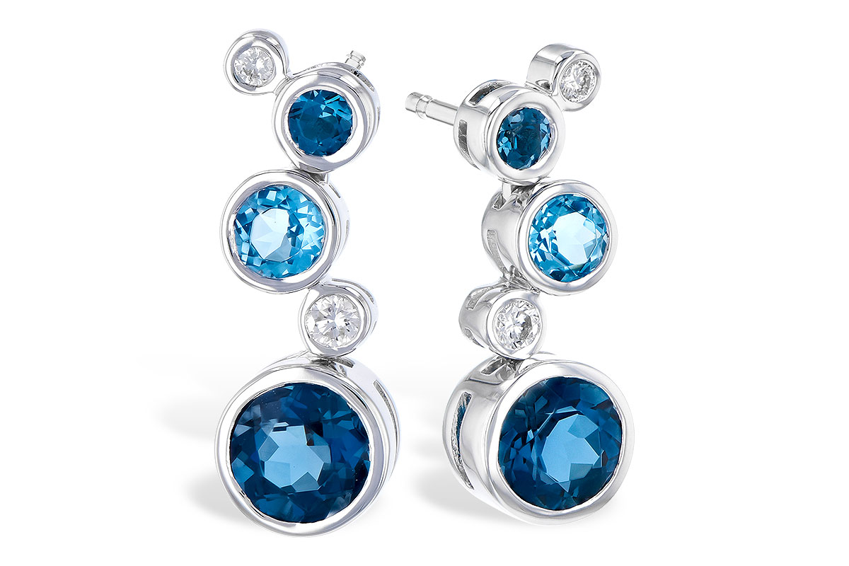 H282-34530: EARR 2.27 BLUE TOPAZ 2.40 TGW