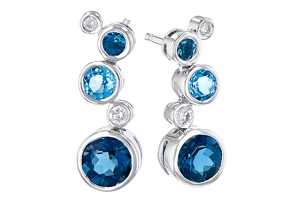 H282-34530: EARR 2.27 BLUE TOPAZ 2.40 TGW