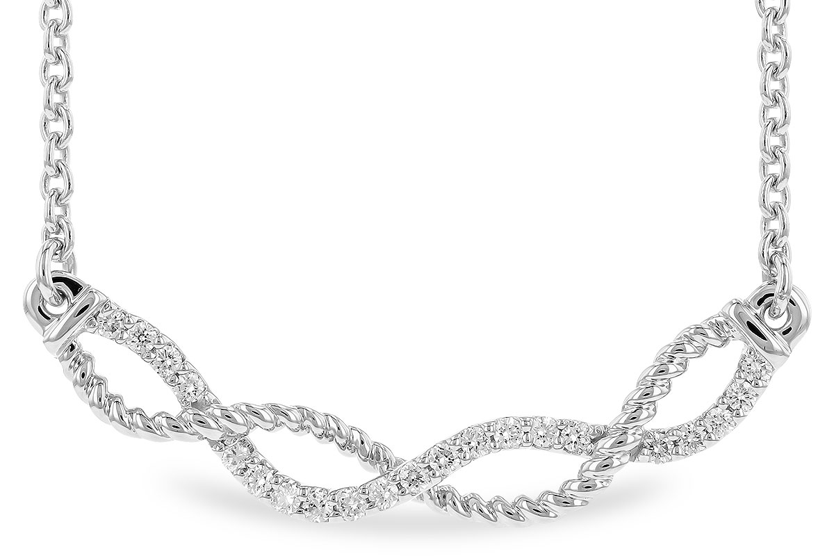 H283-19957: NECKLACE .12 TW (18")