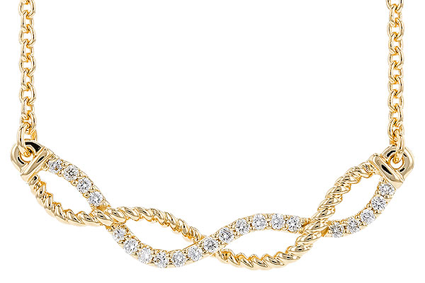 H283-19957: NECKLACE .12 TW (18")