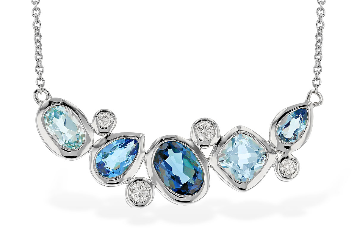 H283-24466: NECK 2.57 BLUE TOPAZ TW 2.72 TGW (18")