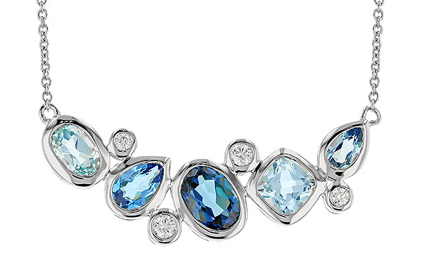 H283-24466: NECK 2.57 BLUE TOPAZ TW 2.72 TGW (18")