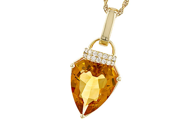 H283-25439: NECKLACE 3.12 CITRINE 3.18 TGW (12x10MM CIT)