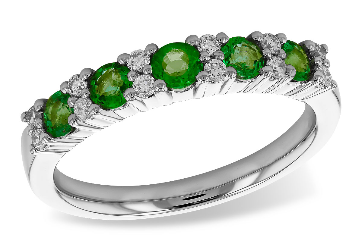 H283-26339: LDS WED RG .55 EMERALD .72 TGW