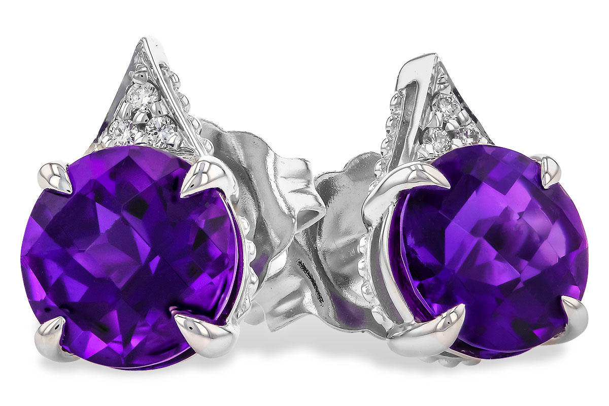 H283-27248: EARR 1.33 TW AMETHYST 1.35 TGW (6MM RD)