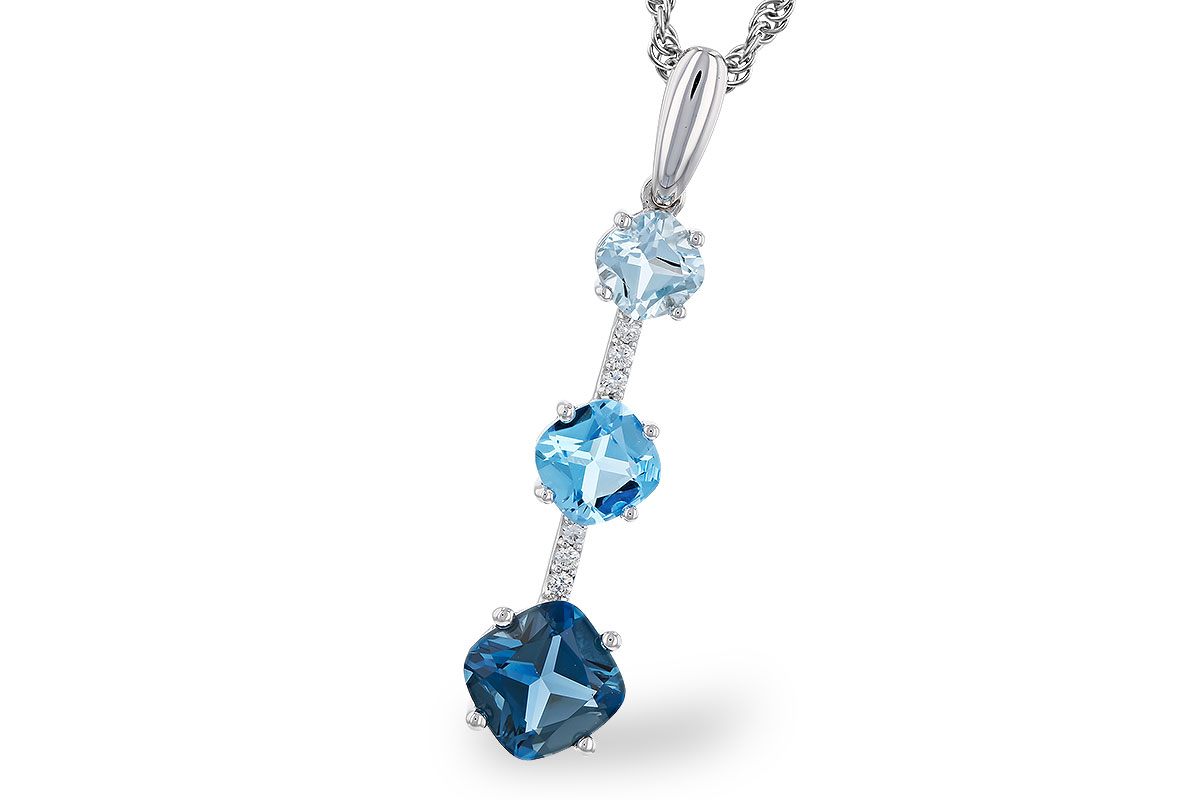 H284-10884: NECK 1.87 TW BLUE TOPAZ 1.90 TGW