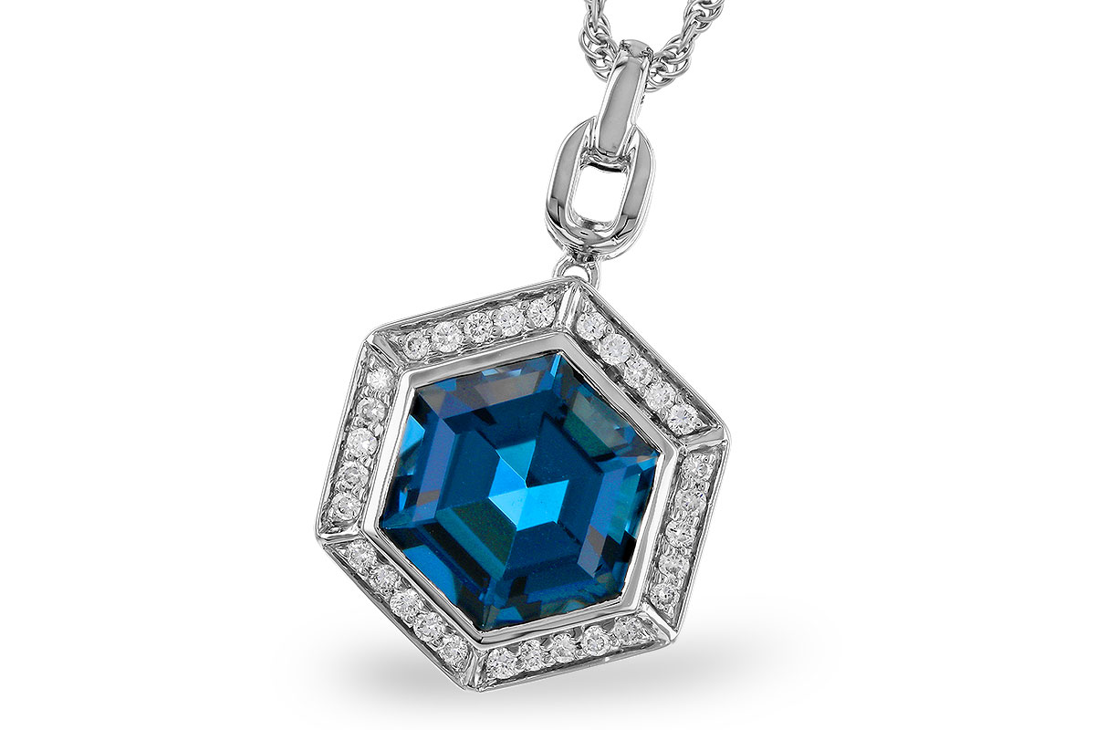 H284-11775: NECK 3.40 LONDON BLUE TOPAZ 3.55 TGW (9MM LBT)