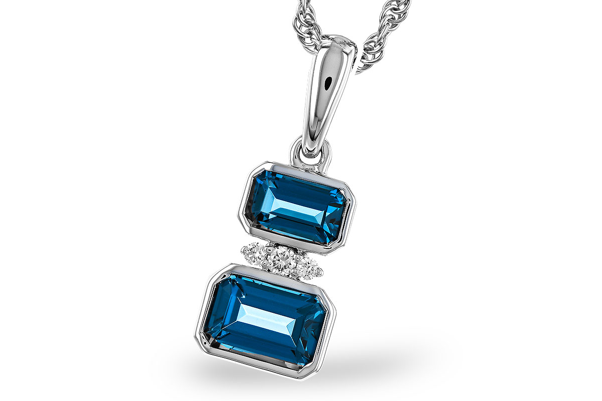 H284-11784: NECK .95 TW LONDON BLUE TOPAZ .98 TGW