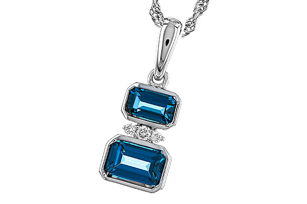 H284-11784: NECK .95 TW LONDON BLUE TOPAZ .98 TGW