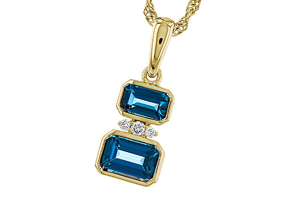 H284-11784: NECK .95 TW LONDON BLUE TOPAZ .98 TGW