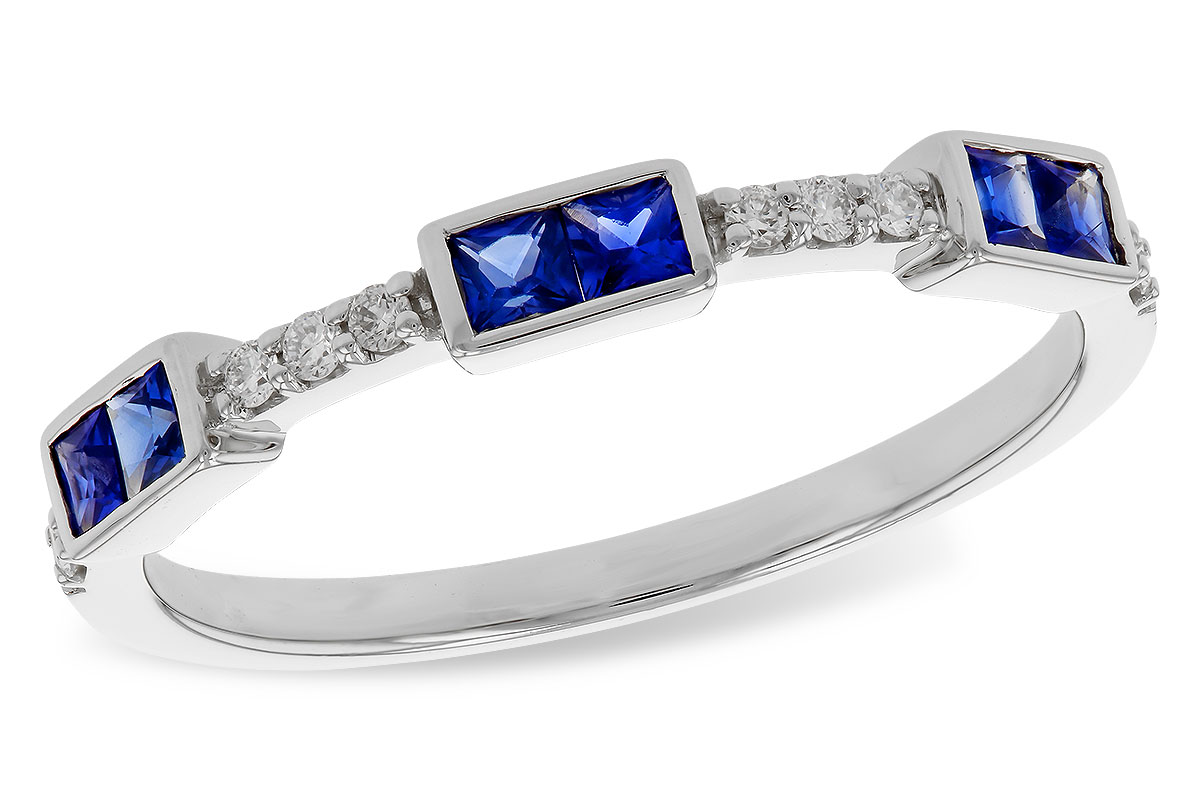 H284-13630: LDS WED RG .36 SAPPHIRE .43 TGW