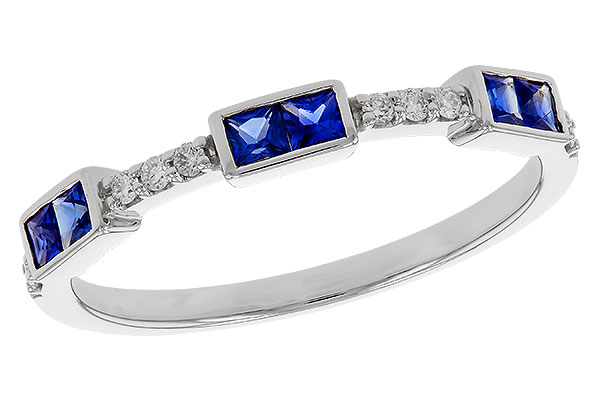 H284-13630: LDS WED RG .36 SAPPHIRE .43 TGW