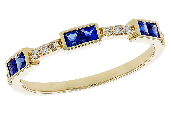 H284-13630: LDS WED RG .36 SAPPHIRE .43 TGW