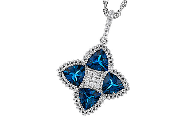 H284-14466: NECKLACE 2.79 LONDON BLUE TOPAZ 2.85 TGW