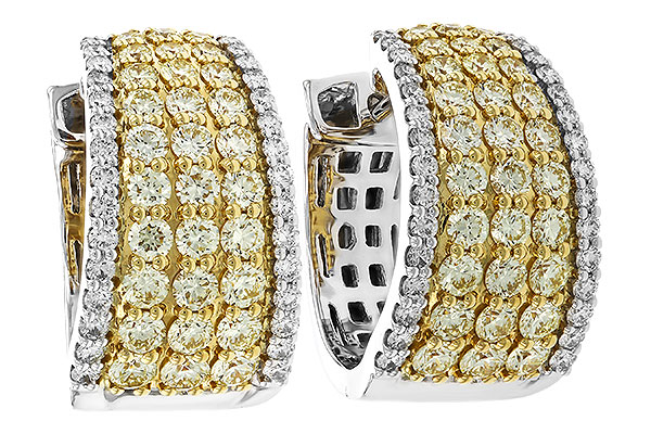 H284-14530: EARRINGS 1.52 YELLOW DIAS 1.96 TW