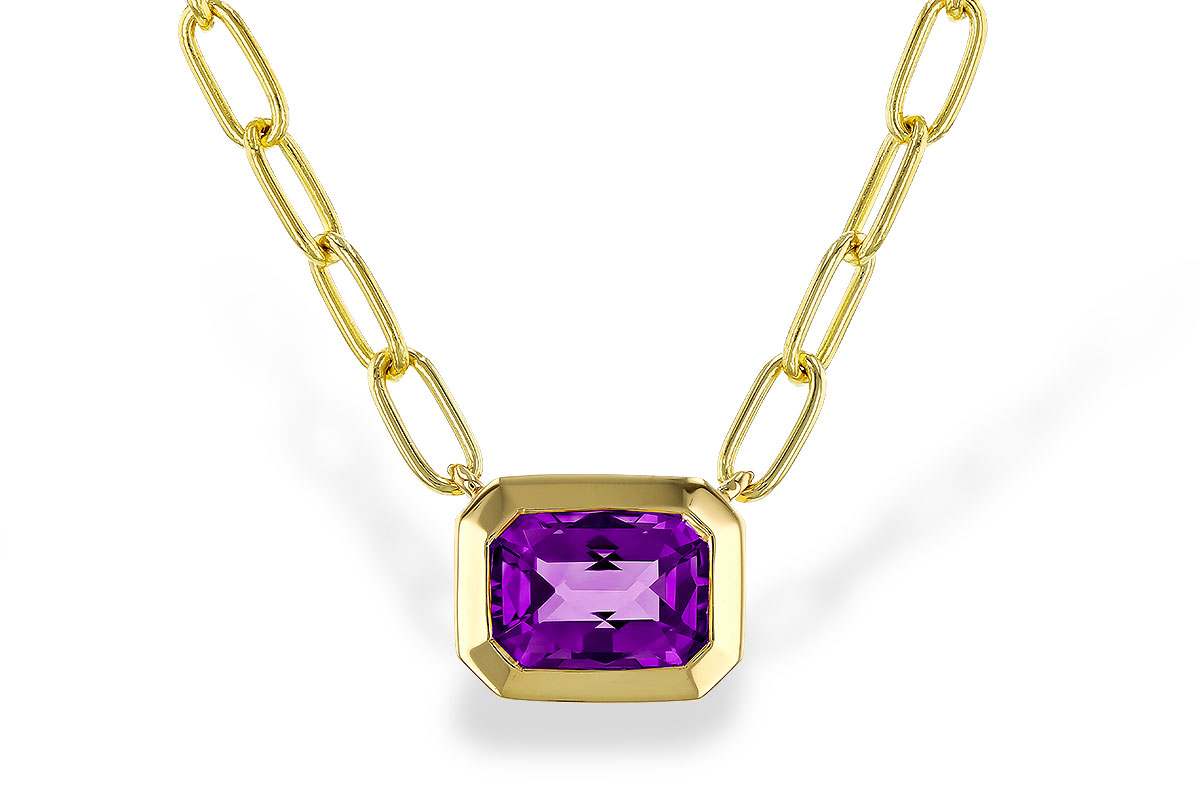 H284-15439: NECKLACE .82 AMETHYST (18")