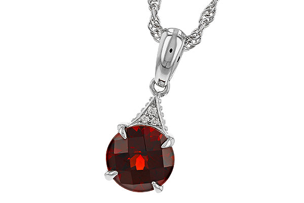 H284-16293: NECK 1.46 GARNET 1.47 TGW (7MM RD)