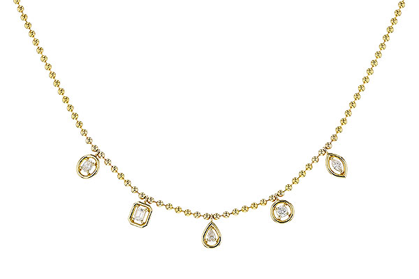 H284-17239: NECKLACE .50 TW FANCY CUT DIAS (18")