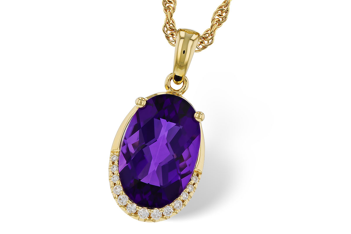 H284-18093: NECKLACE 2.70 AMETHYST 2.76 TGW (12x8MM OV)