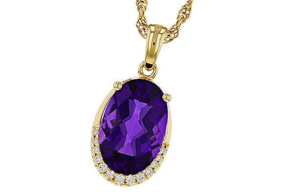 H284-18093: NECKLACE 2.70 AMETHYST 2.76 TGW (12x8MM OV)