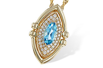 H284-18112: NECKLACE .54 BLUE TOPAZ .70 TGW (8x4MM BT)