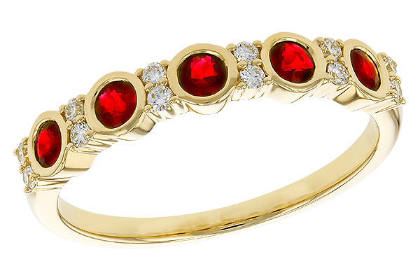 H284-18148: LDS WED RG .33 TW RUBY .45 TGW
