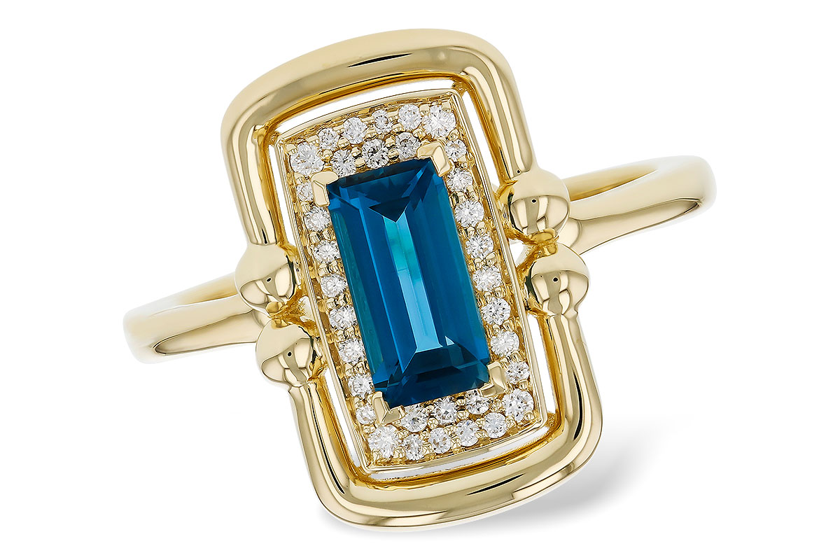 H285-00857: LDS RG .84 LONDON BLUE TOPAZ .96 TGW (8x4MM LBT)