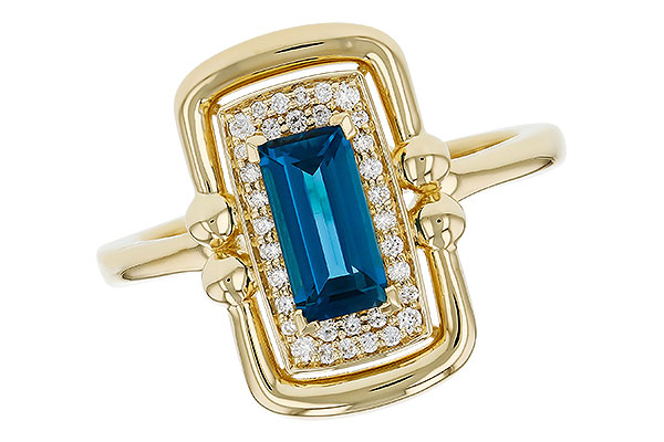 H285-00857: LDS RG .84 LONDON BLUE TOPAZ .96 TGW (8x4MM LBT)