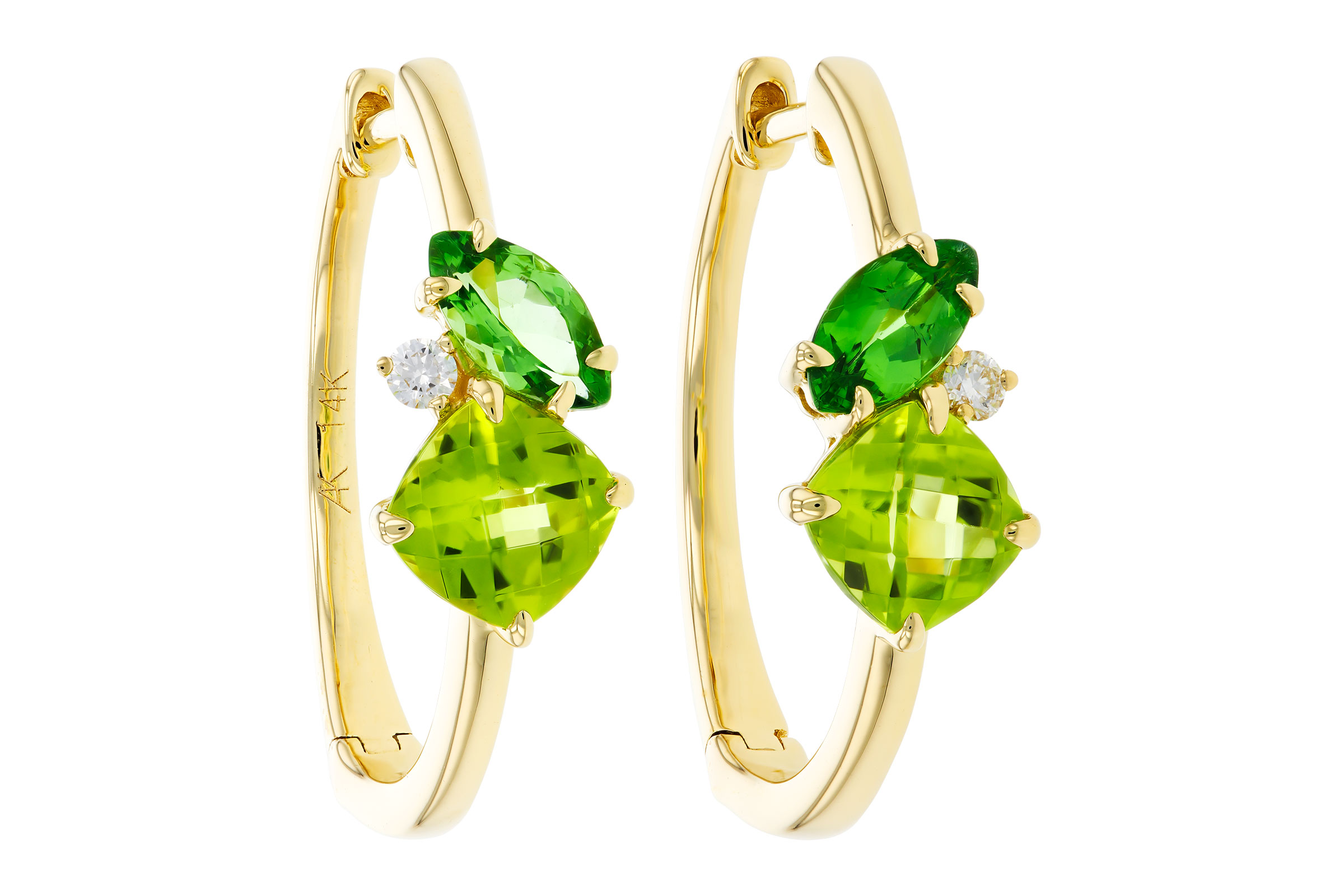 H285-02648: EARRINGS 1.69 TW SEMI-PREC (PER,TSAV) 1.73 TGW