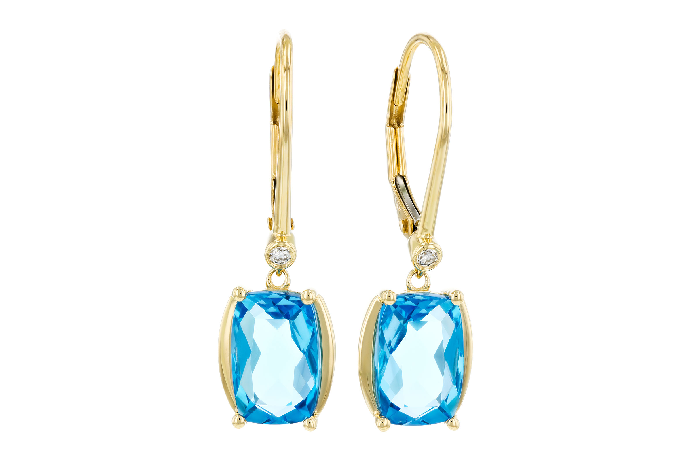 H285-02657: EARRINGS 3.82 TW BLUE TOPAZ 3.85 TGW (9x6MM BT)