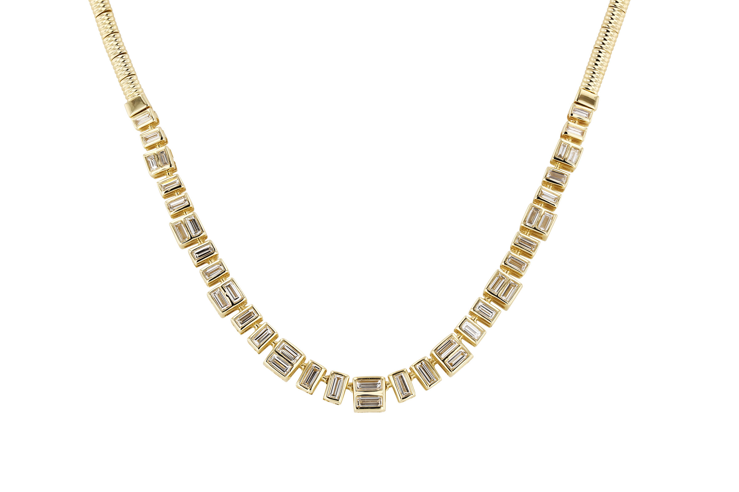 H285-02675: NECKLACE 1.80 TW BAGUETTES (17")