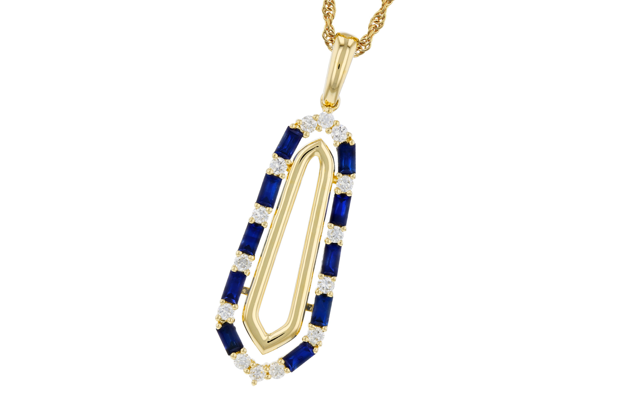 H285-03593: NECKLACE .74 TW SAPPHIRE .94 TGW