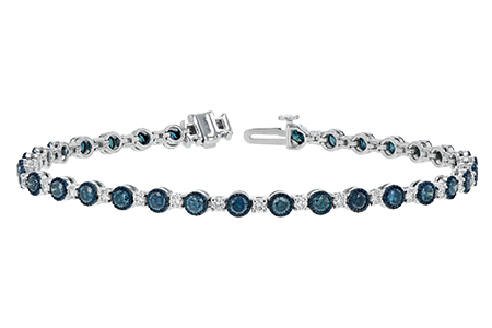 K197-81730: BRACELET 2.35 BLUE DIA 3.17 TW