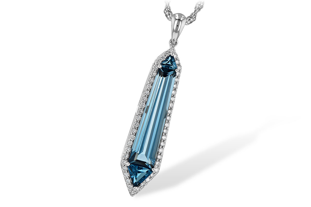 K199-55421: NECK 3.47 LONDON BLUE TOPAZ 3.70 TGW