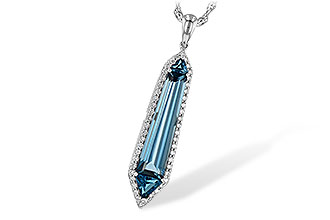 K199-55421: NECK 3.47 LONDON BLUE TOPAZ 3.70 TGW