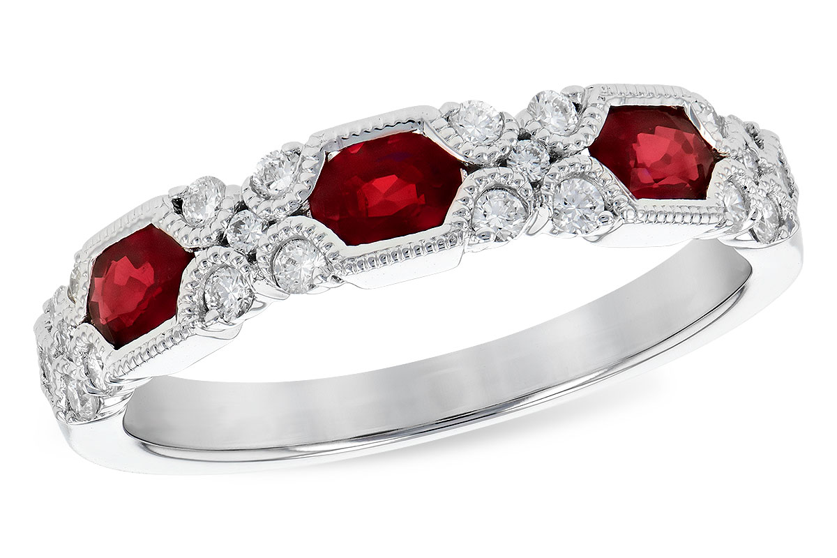 K282-31739: LDS WED RG .74 RUBY 1.00 TGW (4x3MM RUBY)