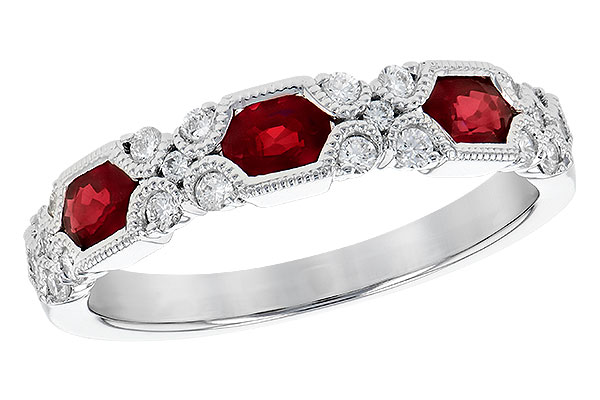 K282-31739: LDS WED RG .74 RUBY 1.00 TGW (4x3MM RUBY)