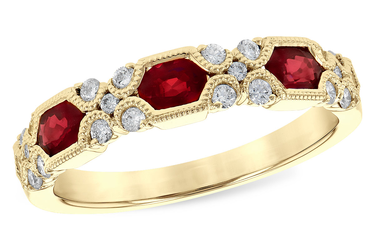 K282-31739: LDS WED RG .74 RUBY 1.00 TGW (4x3MM RUBY)