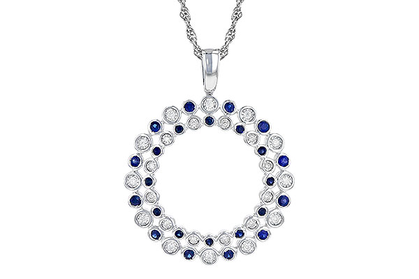 K282-32639: NECKLACE .43 TW SAPP .56 TGW