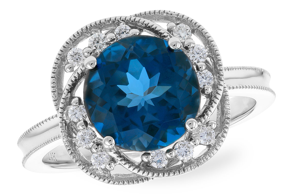 K283-21802: LDS RG 2.90 LONDON BLUE TOPAZ 3.05 TGW (9MM LBT)