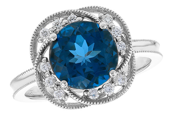 K283-21802: LDS RG 2.90 LONDON BLUE TOPAZ 3.05 TGW (9MM LBT)