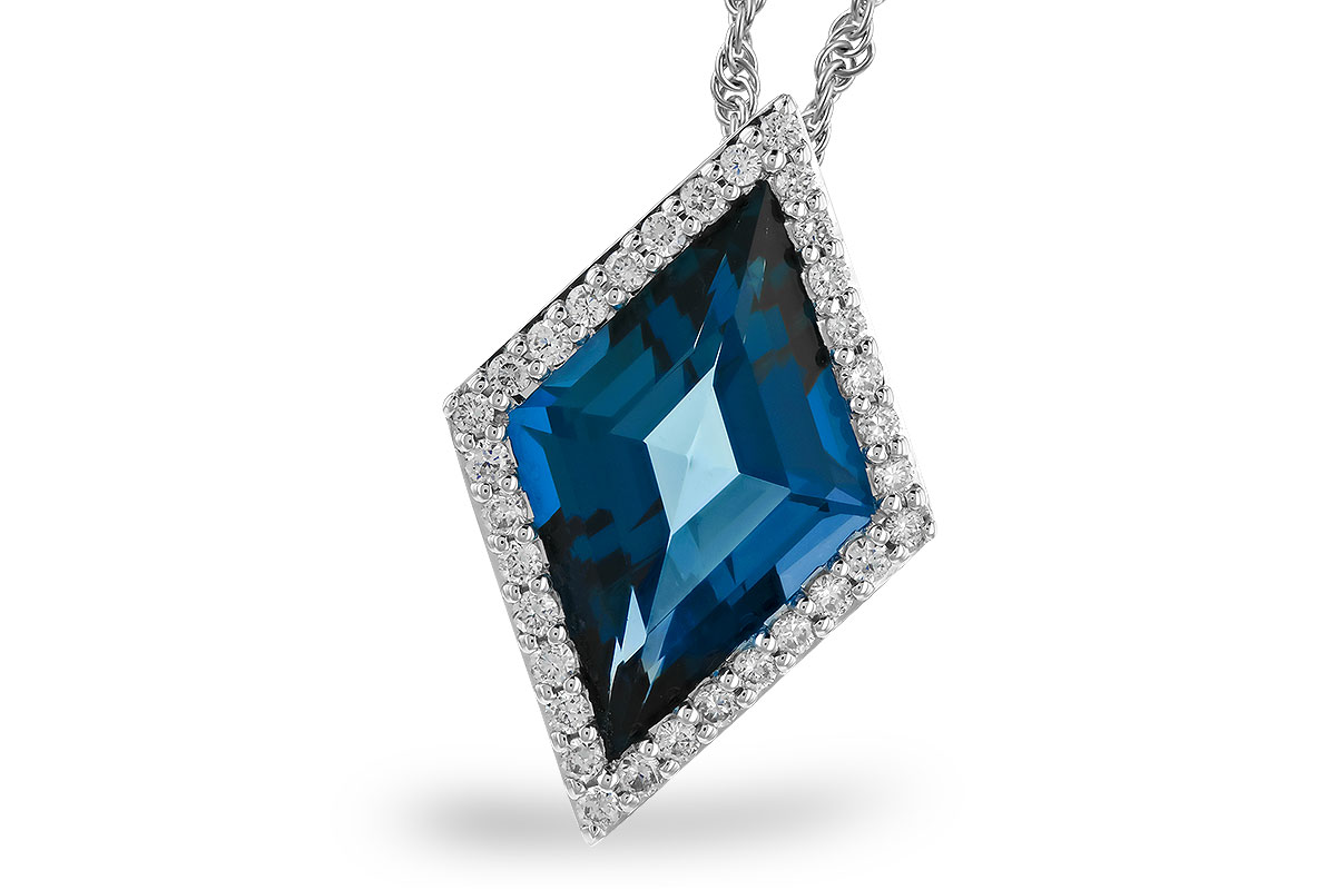 K283-25430: NECK 3.04 LONDON BLUE TOPAZ 3.20 TGW