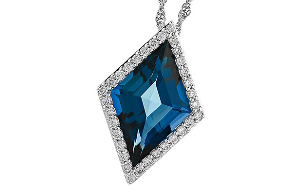 K283-25430: NECK 3.04 LONDON BLUE TOPAZ 3.20 TGW