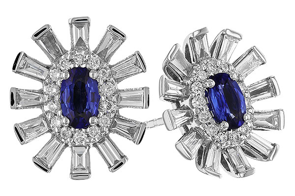 K283-26302: EARR .60 TW SAPPHIRE 1.32 TGW (5x3MM SAPP)