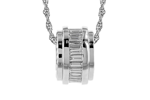 K283-27202: NECKLACE .46 TW BAGUETTE