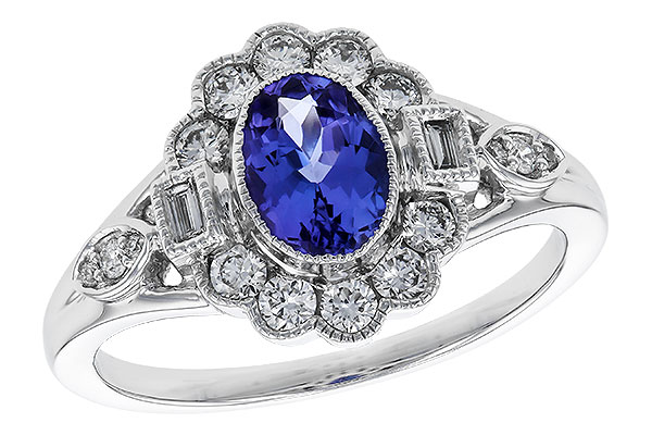 K284-10875: LDS RG .80 TANZANITE 1.20 TGW (7x5MM OV)