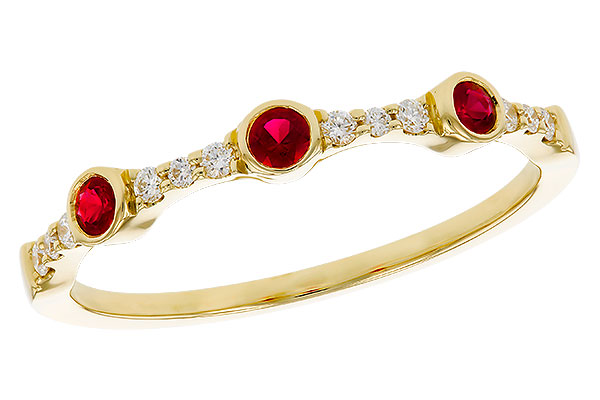 K284-12684: LDS WED RG .15 RUBY .24 TGW