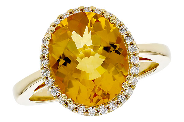 K284-12693: LDS RG 3.85 CITRINE 4.05 TGW (12x10MM OV)